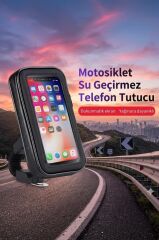 Telefon Tutucu Su Geçirmez Motorsiklet Bisiklet Atv Oto Aksesuarları JX100 Siyah