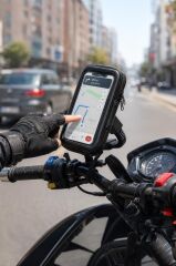Telefon Tutucu Su Geçirmez Motorsiklet Bisiklet Atv Oto Aksesuarları JX100 Siyah