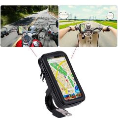 Telefon Tutucu Su Geçirmez Motorsiklet Bisiklet Atv Oto Aksesuarları JX100 Siyah