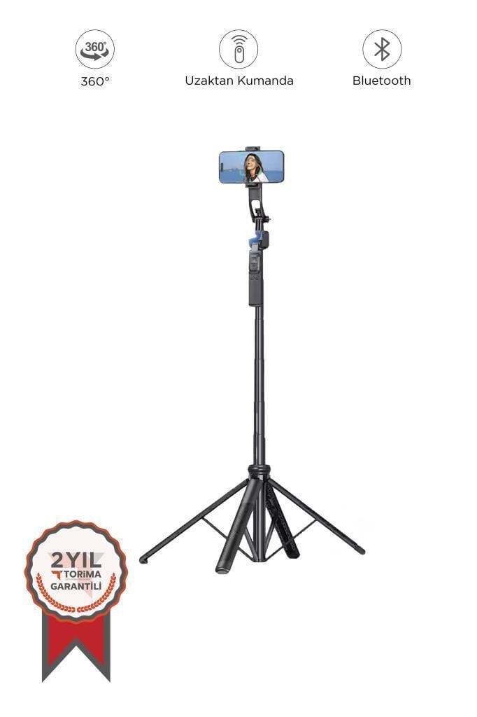 Tripod Çok Amaçlı 1.6M Kamera Telefon Tutucu C17 Siyah