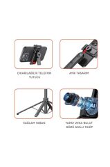 Tripod Çok Amaçlı 1.6M Kamera Telefon Tutucu C17 Siyah