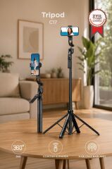 Tripod Çok Amaçlı 1.6M Kamera Telefon Tutucu C17 Siyah