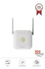 Torima WR-25 Beyaz Wifi Sinyal Yakınlaştırıcı Güçlendirici Router 300Mbps