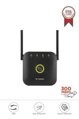 Torima WR-25 Siyah Wifi Sinyal Yakınlaştırıcı Güçlendirici Router 300Mbps