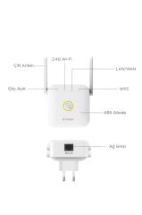 Torima WR-25 Siyah Wifi Sinyal Yakınlaştırıcı Güçlendirici Router 300Mbps