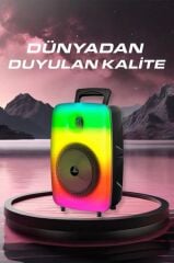 Torima GTS-1802 Siyah Mikrofonlu RGB Ledli Taşınabilir Bluetooth Hoparlör Parti Speaker