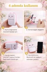 Yazıcı Termal Kablosuz Bağlantılı Ap Kontrol Taşınabilir Mini Yazıcı C9 Pembe