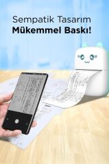 Yazıcı Termal Kablosuz Bağlantılı Ap Kontrol Taşınabilir Mini Yazıcı C9 Mavi
