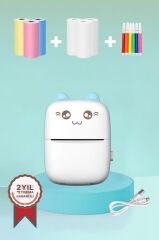 Yazıcı Termal Kablosuz Bağlantılı Ap Kontrol Taşınabilir Mini Yazıcı C9 Mavi