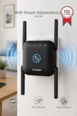 Wifi Sinyal Güçlendirici Yakınlaştırıcı Pro Router AC24 Siyah