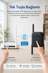 Wifi Sinyal Güçlendirici Yakınlaştırıcı Pro Router AC24 Siyah