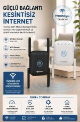 Wifi Sinyal Güçlendirici Yakınlaştırıcı Pro Router AC24 Siyah