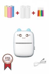 Yazıcı Termal Kablosuz Bağlantılı Ap Kontrol Taşınabilir Mini Yazıcı C9 Mavi