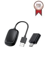 TORİMA TAB08 Mini Kablosuz Carplay Usb ve Type-c Uyumlu Araç Multimedya Dönüştürücü Adaptörü
