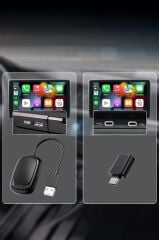 TORİMA TAB08 Mini Kablosuz Carplay Usb ve Type-c Uyumlu Araç Multimedya Dönüştürücü Adaptörü