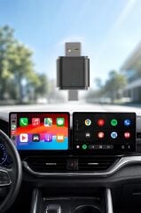 Torima Mini Araç Multimedya Dönüştürücü Adaptör Usb Type-C Uyumlu 2IN1 Kablosuz Carplay TAB06
