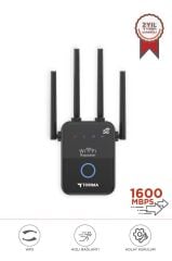 Wifi Router Çift Bant 1600Mbps 4 Anten Yüksek Hızlı AC35Q Siyah