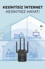 Wifi Router Çift Bant 1600Mbps 4 Anten Yüksek Hızlı AC35Q Siyah