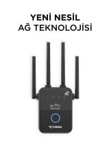 Wifi Router Çift Bant 1600Mbps 4 Anten Yüksek Hızlı AC35Q Siyah