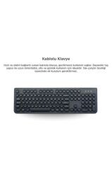 Kablolu Q Klavye Retro Daktilo Görünümlü TK09 Siyah