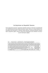 Kablolu Q Klavye Retro Daktilo Görünümlü TK09 Beyaz