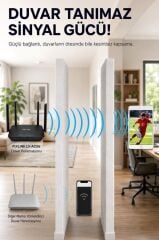 Çift Bant Kablosuz Wifi Router 1200Mbps 2.4GHz ve 5GHz 4 Antenli AC06 Siyah