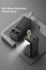 Powerbank Dijital Göstergeli 4 Çıkışlı 80.000 Mah Taşınabilir Hızlı Şarj Aleti TRM1080 Siyah