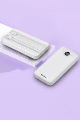 Torima TRM-1025 Beyaz 20000mAh 2 Çıkışlı Taşınabilir Hızlı Şarj Dijital Göstergeli Powerbank