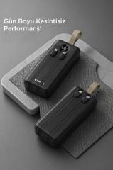 Powerbank Dijital Göstergeli 2 Çıkışlı 30.000 Mah Taşınabilir Hızlı Şarj Aleti TRM1035 Siyah