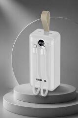 Powerbank Dijital Göstergeli 2 Çıkışlı 30.000 Mah Taşınabilir Hızlı Şarj Aleti TRM1035 Beyaz