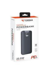 Torima TRM-1013 22.5W Hızlı Şarj Özellikli Dijital Şarj Göstergeli 10.000 Mah Powerbank Siyah