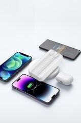Powerbank Dijital Göstergeli 2 Çıkışlı 30.000 Mah Taşınabilir Hızlı Şarj Aleti TRM1035 Beyaz