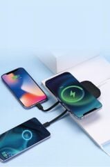 Torima TRM-1016 Siyah 10000mAh Manyetik Kablosuz Powerbank Magsafe Taşınabilir Hızlı Şarj Powerbank
