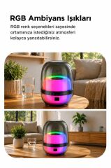 Bluetooth Hoparlör Kablosuz Taşınabilir Rgb Işıklı TWS Speaker BTS-1843 Siyah