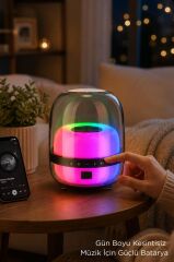 Bluetooth Hoparlör Kablosuz Taşınabilir Rgb Işıklı TWS Speaker BTS-1843 Siyah