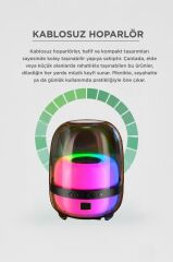 Bluetooth Hoparlör Kablosuz Taşınabilir Rgb Işıklı TWS Speaker BTS-1843 Siyah