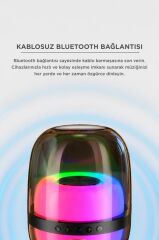 Bluetooth Hoparlör Kablosuz Taşınabilir Rgb Işıklı TWS Speaker BTS-1843 Siyah