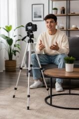 Tripod Profesyonel Su Terazili 102 CM Telefon Tutucu 3120A