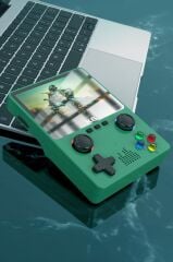 Oyun Konsolları 4000 Üzeri Klasik Oyunlu IPS Ekran Kablosuz Atari Retro Oyun Konsulu X6 Yeşil