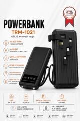 Taşınabilir Batarya 20000 Mah Ledli 4 Çıkışlı Powerbank TRM-1021 Siyah