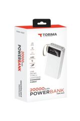 Taşınabilir Batarya 20000 Mah Hızlı Şarj Ledli 4 Çıkışlı Powerbank TRM-1021 Siyah