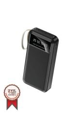 Taşınabilir Batarya 20000 Mah Ledli 4 Çıkışlı Powerbank TRM-1021 Siyah