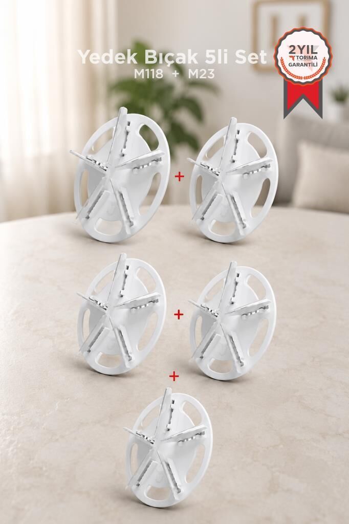 Tiftik Temizleme Makinesi Yedek Bıçak 5li Set M118 M23 Uyumlu