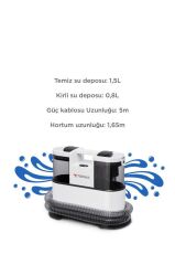 Halı ve Koltuk Yıkama Cam Temizleme Leke Çıkartma Makinesi CX002B Beyaz