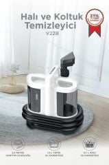 Halı ve Koltuk Yıkama Cam Temizleme Leke Çıkartma Makinesi V22B Beyaz