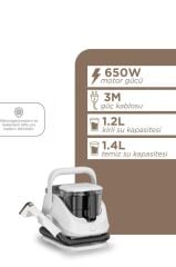 Halı ve Koltuk Yıkama Makinası Leke Çıkartma Makinesi JJB747II Beyaz