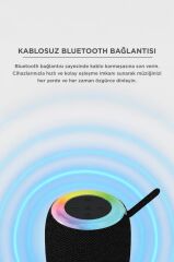 Bluetooth Hoparlör Rgb Işıklı USB FM Destekli Radyo D10 Siyah