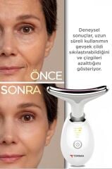 Ems Yüz ve Boyun Kırışıklık Bakım Destekli Gıdı ve Sarkma Önleyci Güzellik Cihazı ES1081 Beyaz