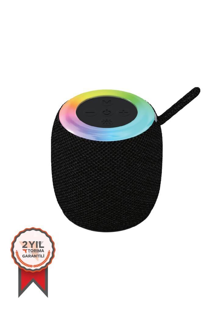 Torima D10 Taşınabilir Rgb Ledli Bluetooth Hoparlör Usb-Fm Radyo Siyah