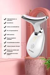 Ems Yüz ve Boyun Kırışıklık Bakım Destekli Gıdı ve Sarkma Önleyci Güzellik Cihazı ES1081 Beyaz